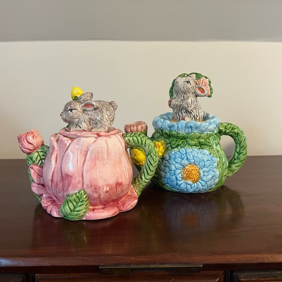 Blue Decorative Rabbit Teapot - Picture 2 of 7